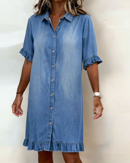 Claudine | Vestido denim con caída favorecedora