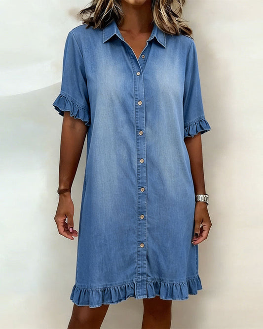 Claudine | Vestido denim con caída favorecedora