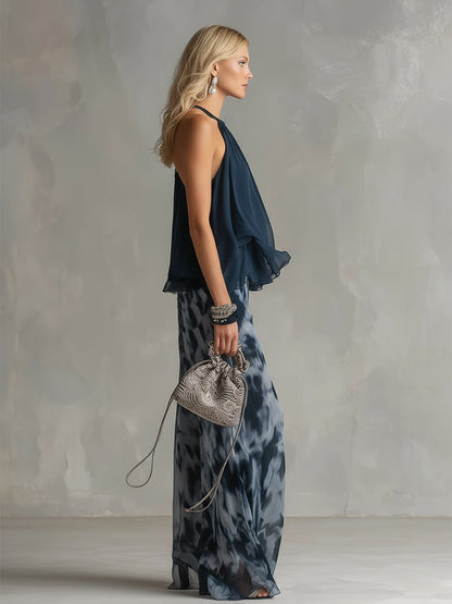 Élise | Conjunto fluido elegante con pantalón amplio