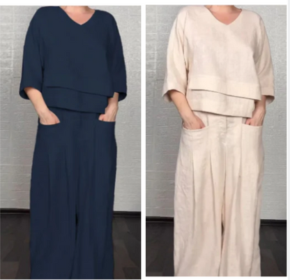 Noa | Conjunto minimalista fluido de dos piezas