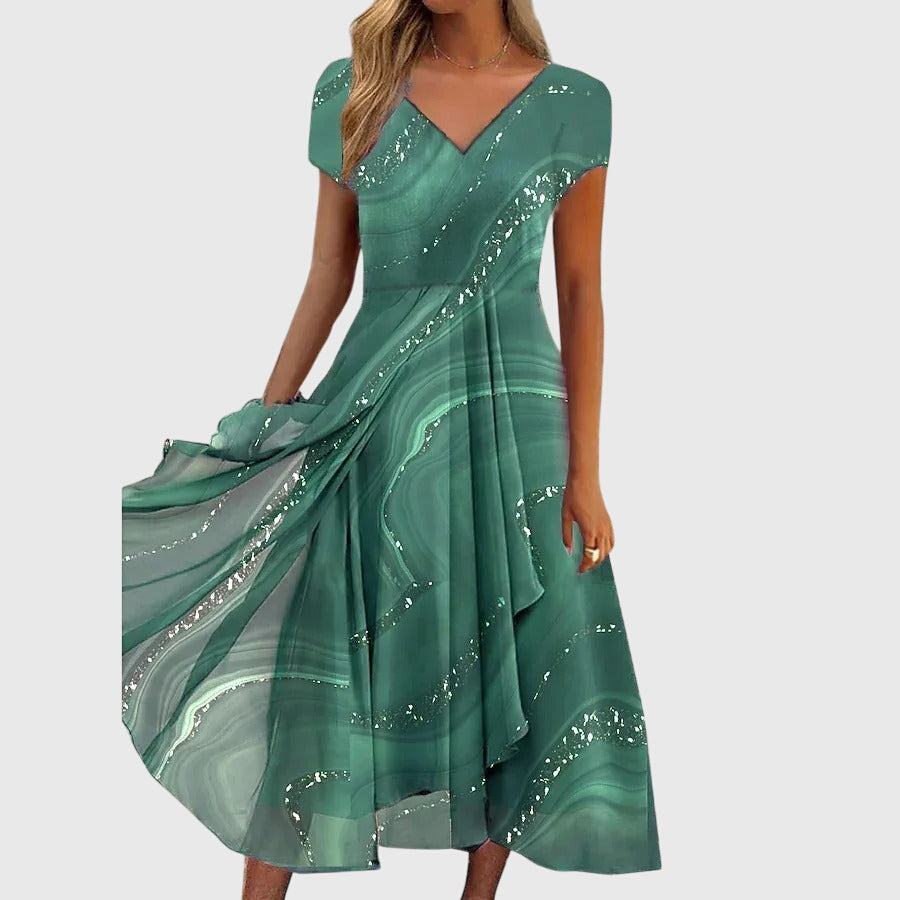 Aubrielle | Vestido midi fluido elegante