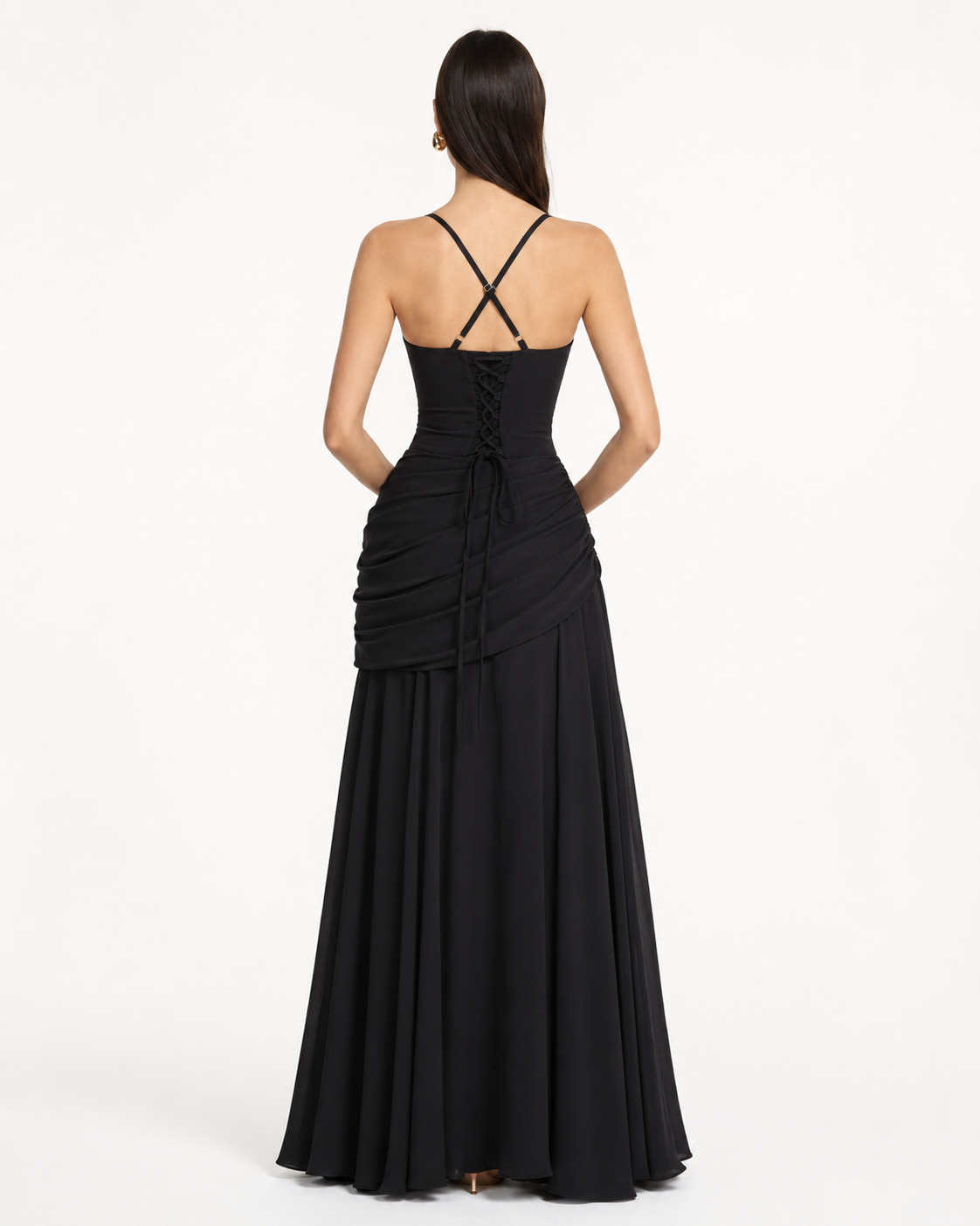 Enie | Vestido Maxi Elegante con Escote Cuadrado
