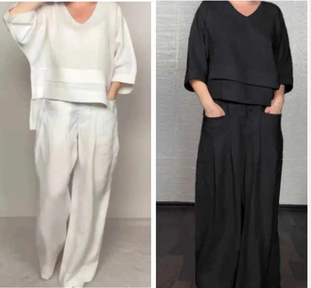 Noa | Conjunto minimalista fluido de dos piezas