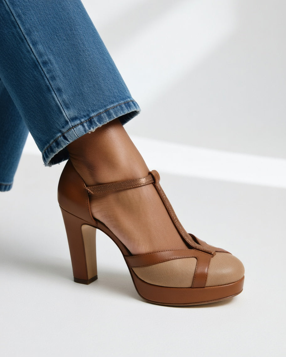 Maëlyne | Tacones retro con soporte cómodo