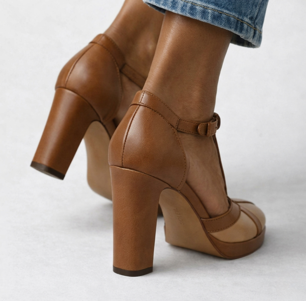 Maëlyne | Tacones retro con soporte cómodo
