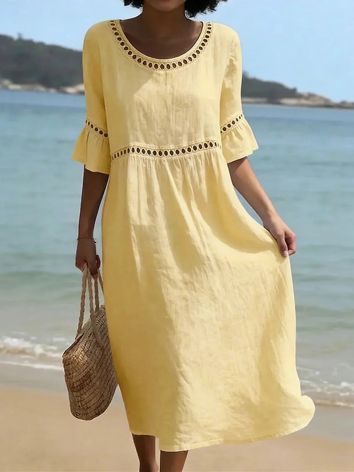 Elenora | Vestido Largo de Algodón para Mujer