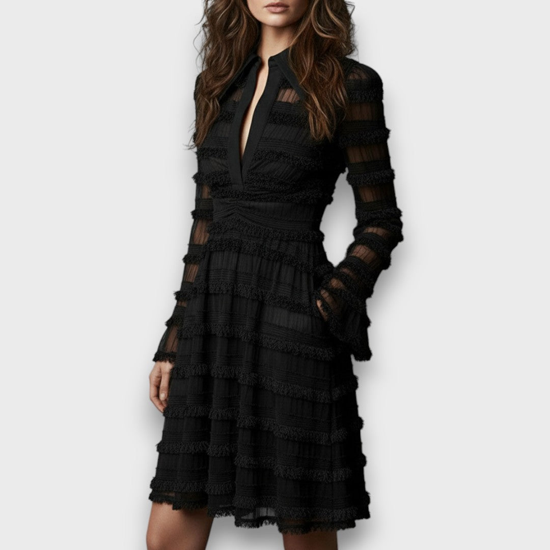 Parisa | Vestido Midi Negro