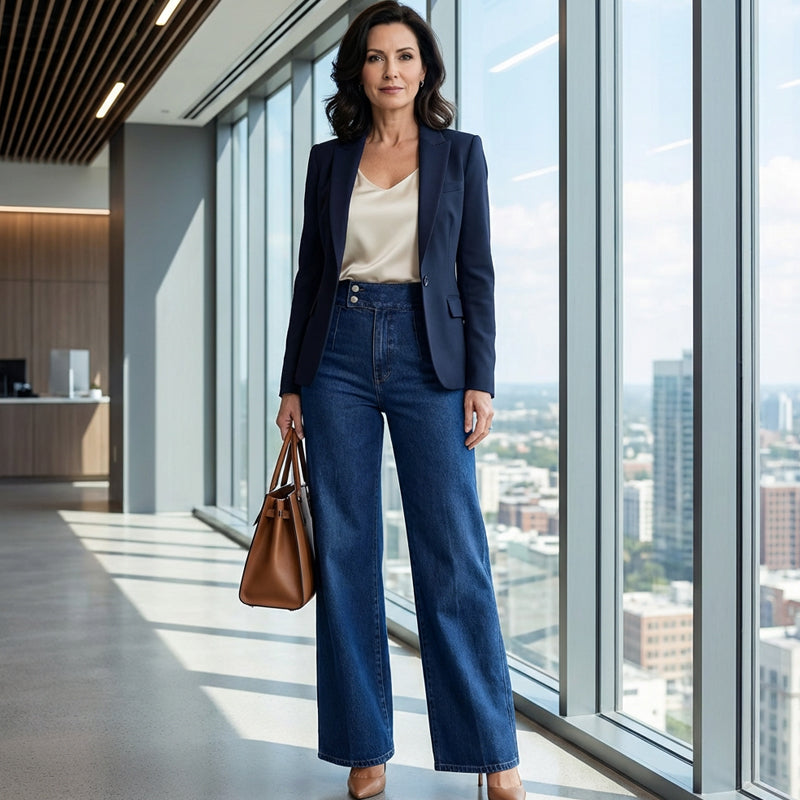 Lucia | Denim Wide Leg de Cintura Alta