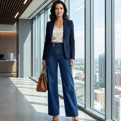 Lucia | Denim Wide Leg de Cintura Alta