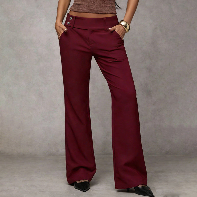 Valença | Pantalón de Talle Alto y Corte Fluido